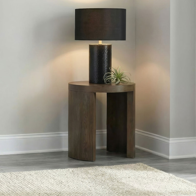 Table de bout d'appoint en bois Willah, Noyer