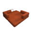 Canapé-lit convertible en velours côtelé avec coussin cylindrique Corduroy-116615978