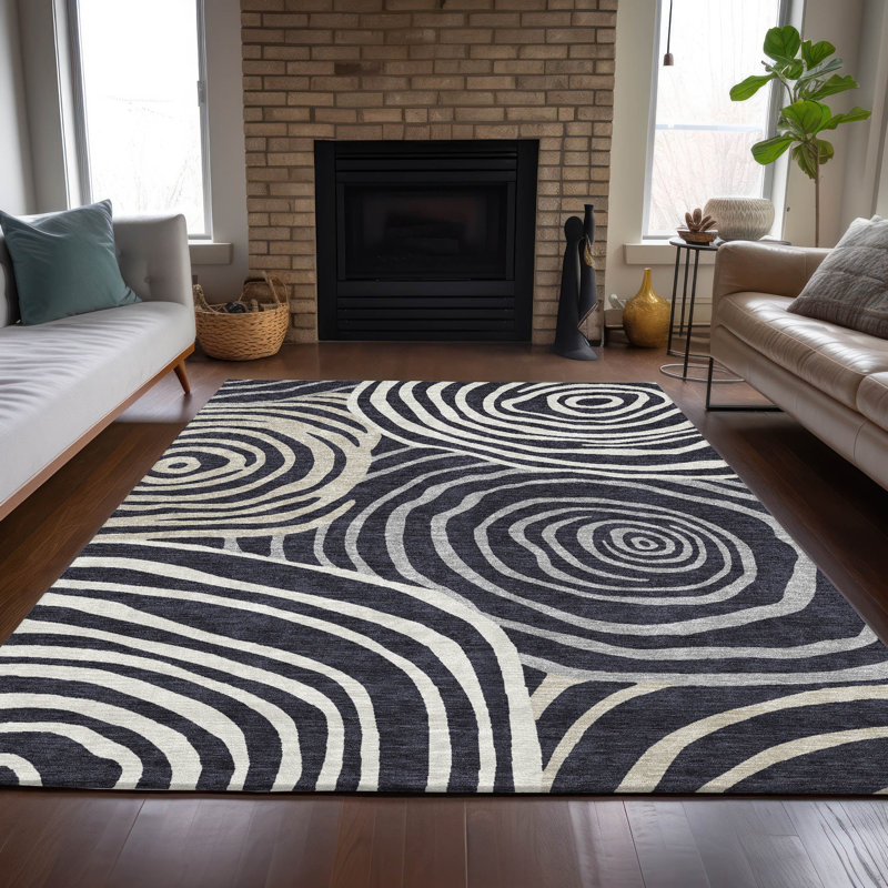 Leis Abstract Indoor Rug, Rectangle 3' x 5'