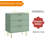 Sage Green 3 Drawers Nightstands With Gold Handle, 30" Tall 28" Wide Wooden  Large Night Stand Bedside Table For Bedroom-897597753
