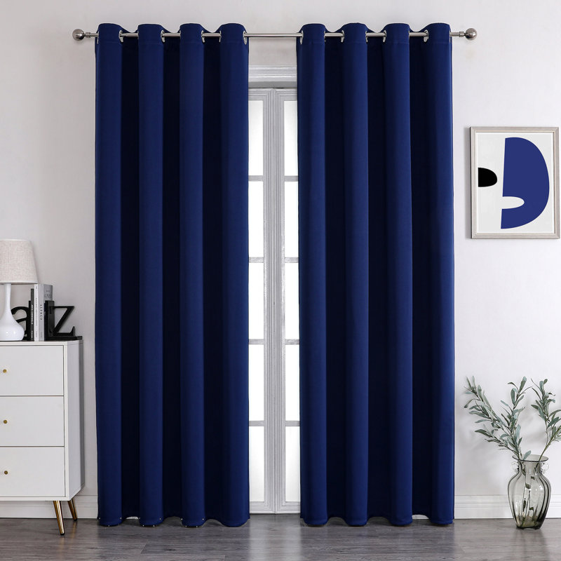 Ensemble de rideaux occultant Utopia Alley Designs, Marine