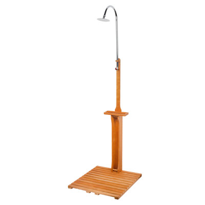 Support de douche en bois massif