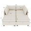 Canapé modulaire beige moderne avec rangement, canapé en tissu chenille pour la maison