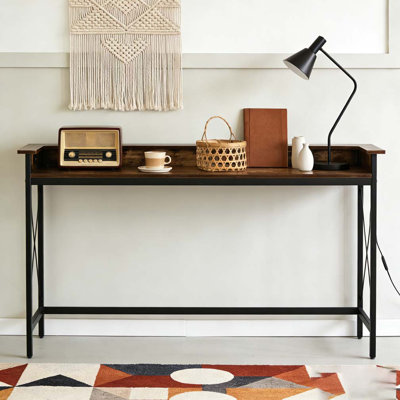 Table de canapé avec prise électrique, console