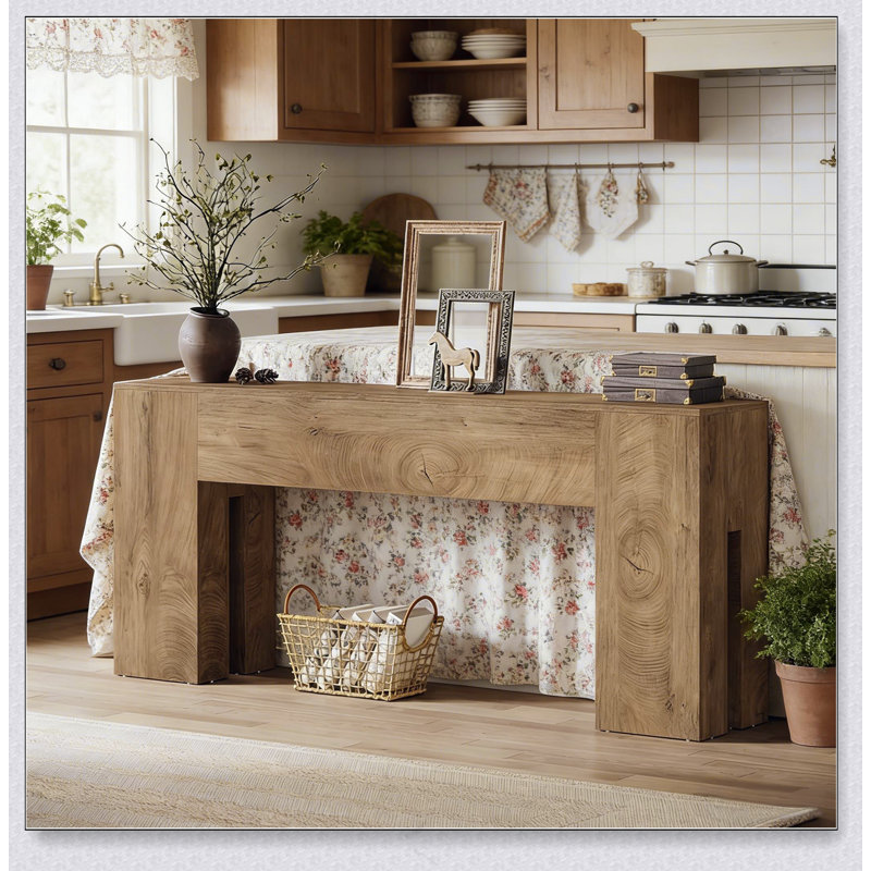 Table d'appoint rustique, console élégante en bois, Bois