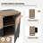 70" TV Stand with Power Outlet, Black Large TV Stands for 75 Inch TV, Entertainment Center with Storage and Adjustable Shelf