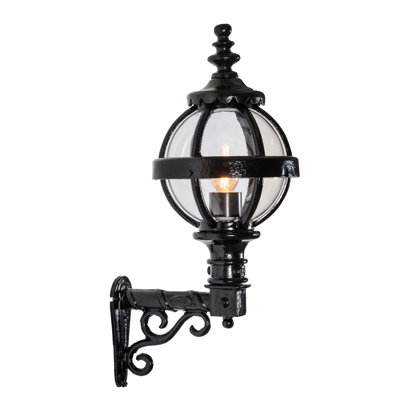 Black 16cm H Outdoor Wall Lantern