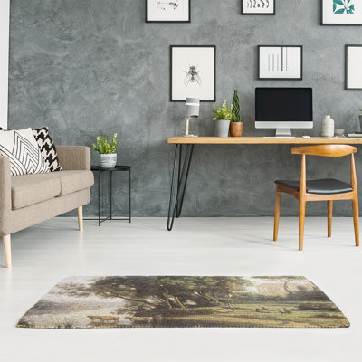 Tapis vert/brun à chenilles italien l et scape