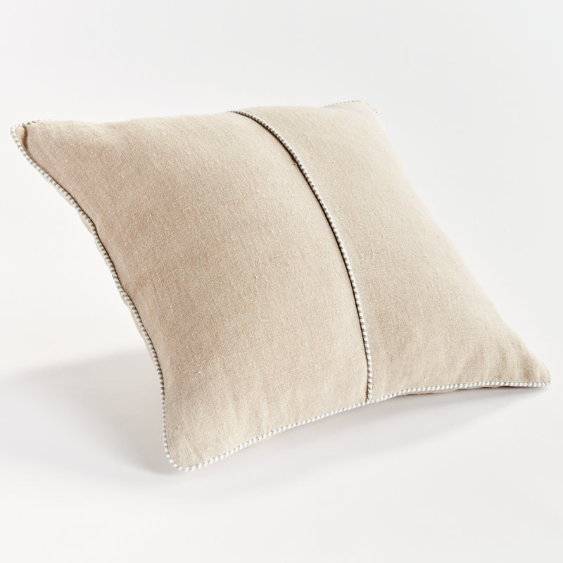 Matteo Linen Pillow Cover & Insert, 20"H x 20"W, Square