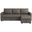 Canapé-lit modulaire en L 89 po avec rangement caché, canapé-lit escamotable en similicuir pour le salon-1032655598