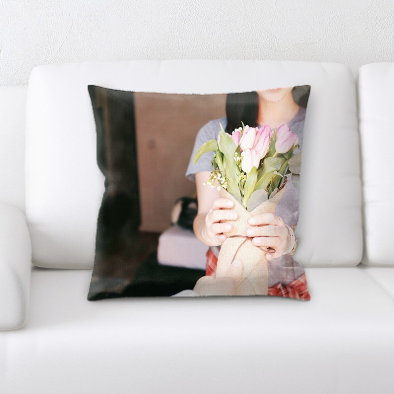 Coussin décoratif bouquet