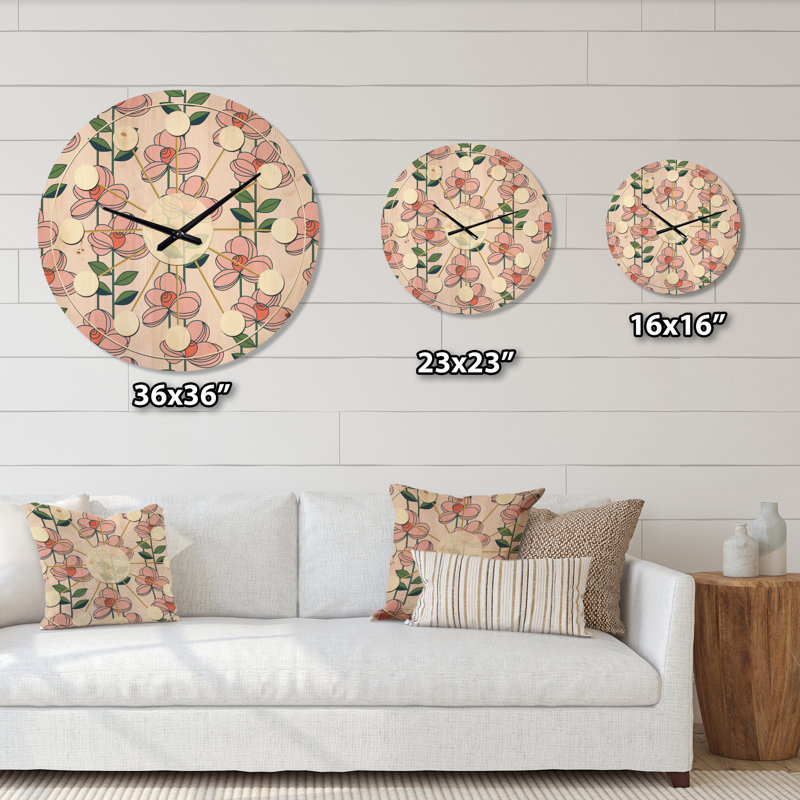 Horloge murale Floral, Moyen