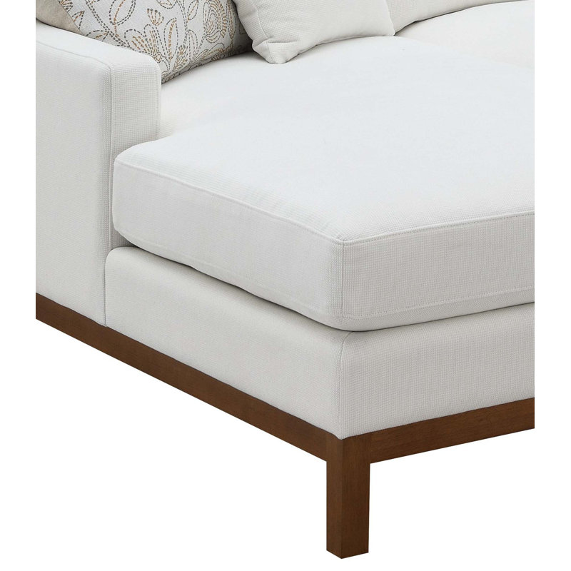 Canapé modulaire en chenille avec coussins réversibles et coussins