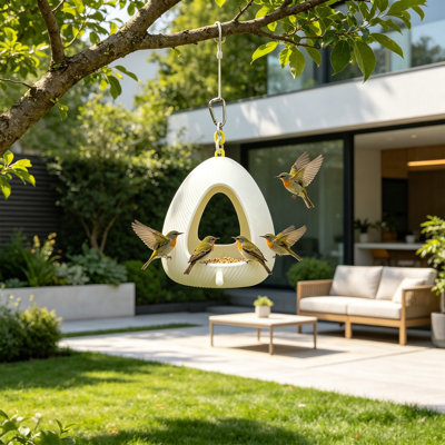 Huaboshi Feathered Home Egg Pod Modern Green Birdhouse