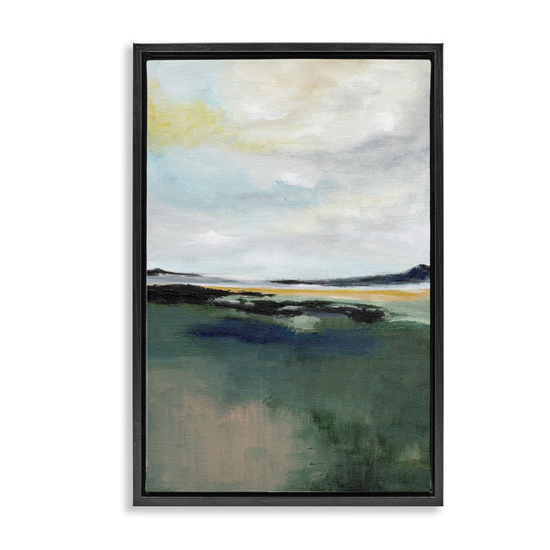Cadre flottant Umber Landscape Illusion, design par 1x, Cadre flottant noir de jais, H 25 po x l 17 po