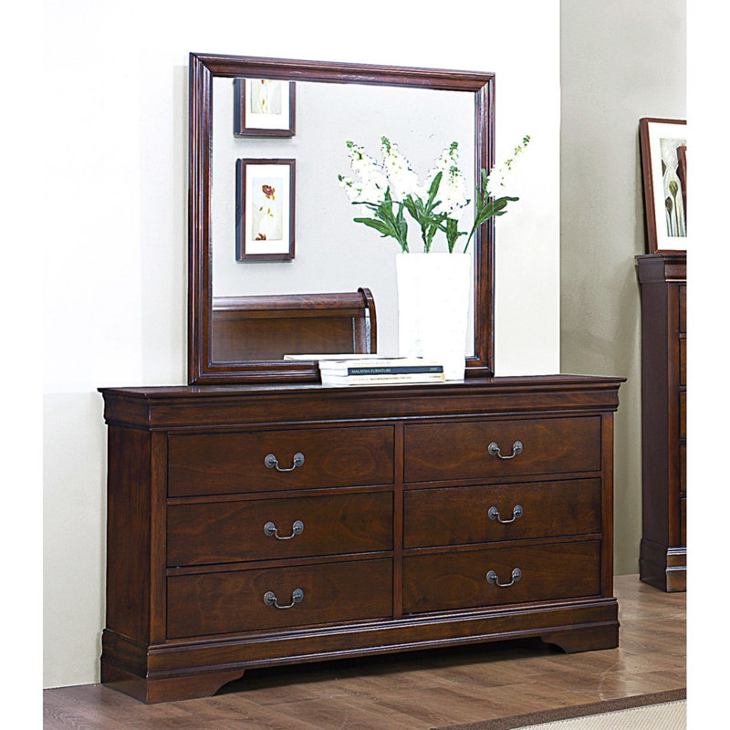 Commode de style traditionnel 1pc Louis Phillipe, Brun