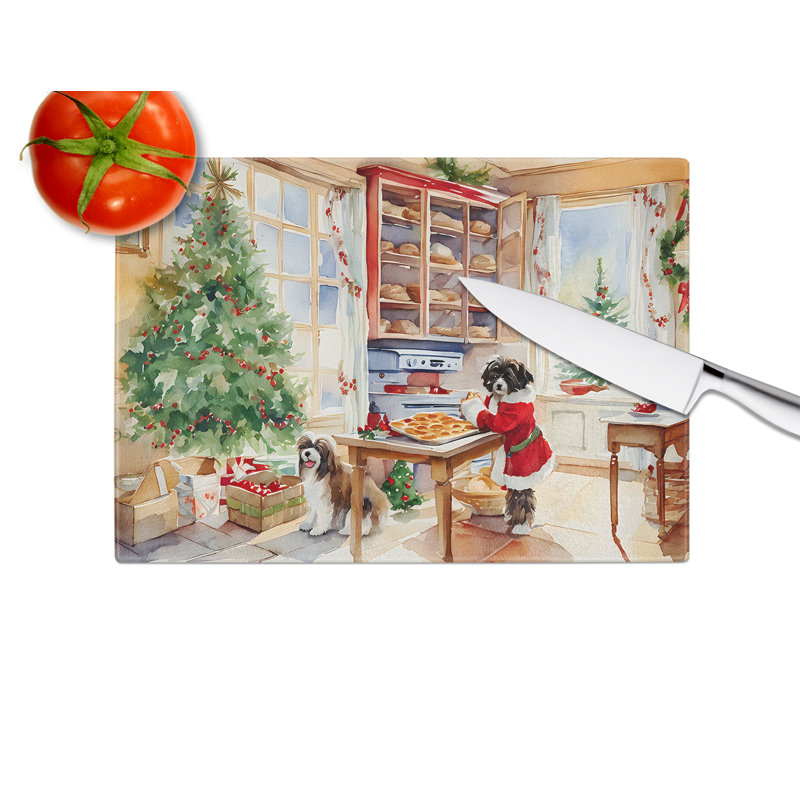 Planche à découper en verre Havanais Christmas Cookies