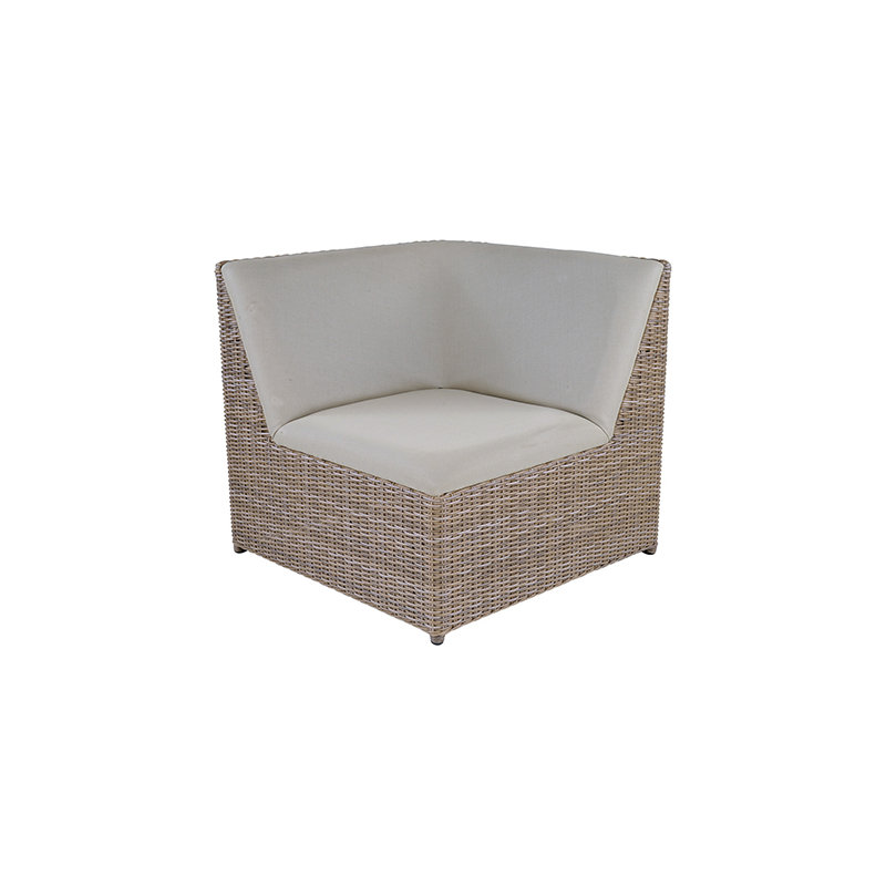Milano Outdoor Corner Wedge Lounge Chair, Driftwood