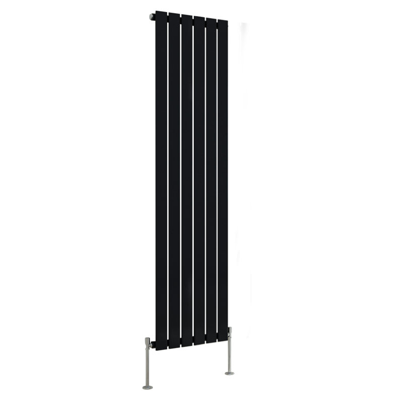 Shonna Vertical Double Flat Panel Radiator, Normal Black, 160cm H x 54.4cm W