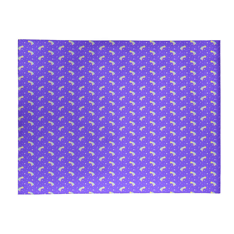 Tapis de zone mauve à étoiles filantes, Rectangle 2 pi x 3 pi