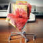 Coussin lombaire floral avec fleur d'hibiscus-89811545-89811550