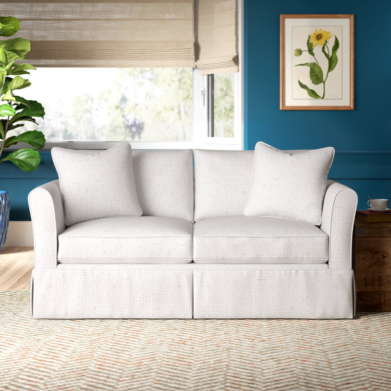 Shelby Upholstered 60'' Sleeper Sofa, Bevin Natural Linen Blend
