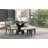 TREXM 5-piece Rustic Charm Round Dining Set with 3 Upholstered Chairs and Curved Bench-667534059-667534056
