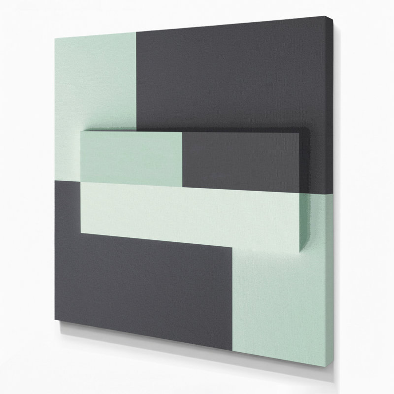 Art mural sur toile gris minimalisme, H 16 po x l 16 po