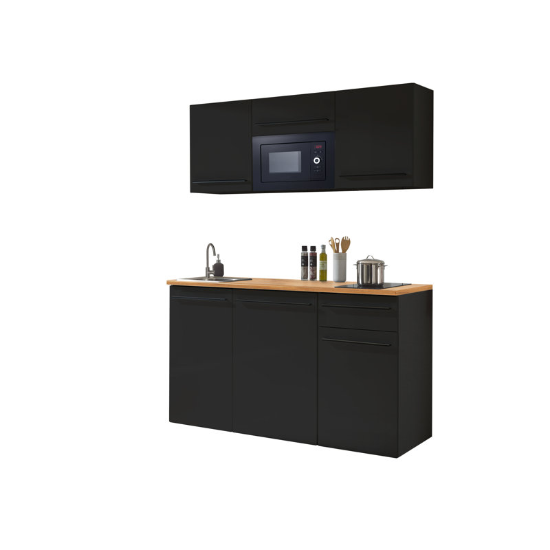 Küchenschrank-Set Niayla, Matte black