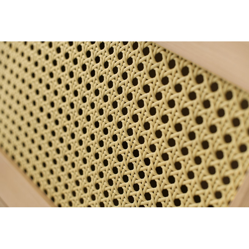 Meuble télé élégant avec option de fixation murale, 71,0 x 23,6 x 15,7 pouces | 100% panneau de particules enduit de mélamine, épaisseur: 0,7 pouce | Chêne rustique et noir, plusieurs tablettes, parfaites pour les décors bohémiens et industriels