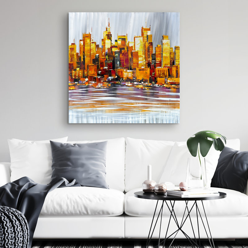 buildings - 32"x32" art on canvas