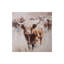 «Farmhouse Brown Cow», art mural sur toile sans cadre 16 po x 16 po