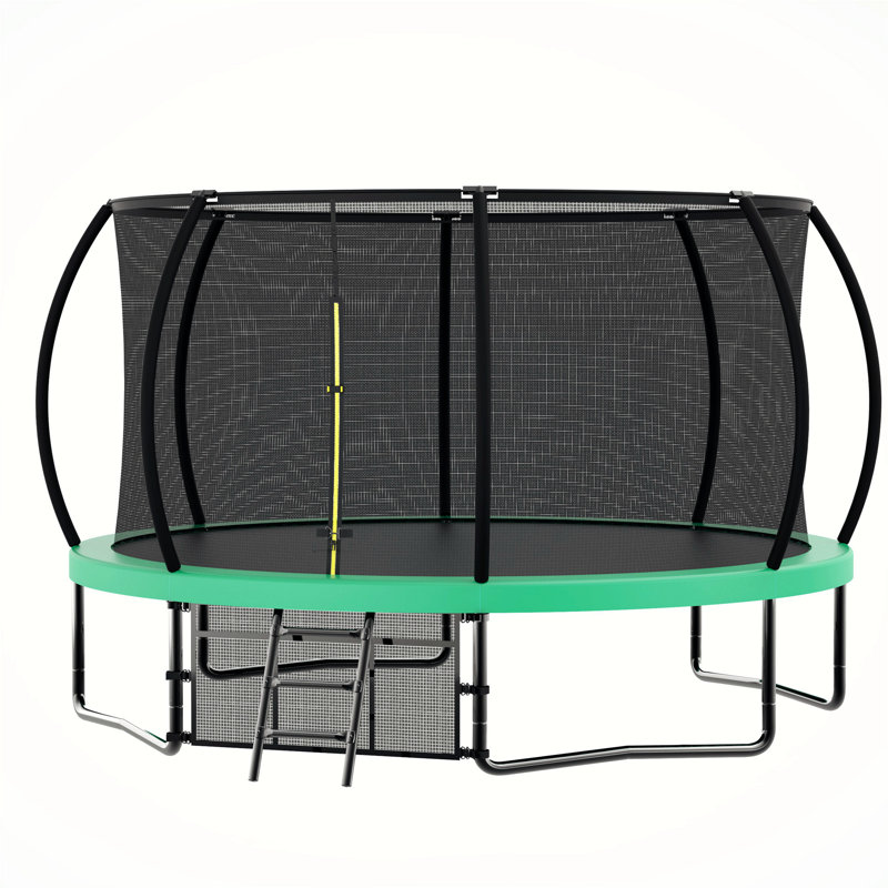 Creationstry Round Backyard Trampoline, Green
