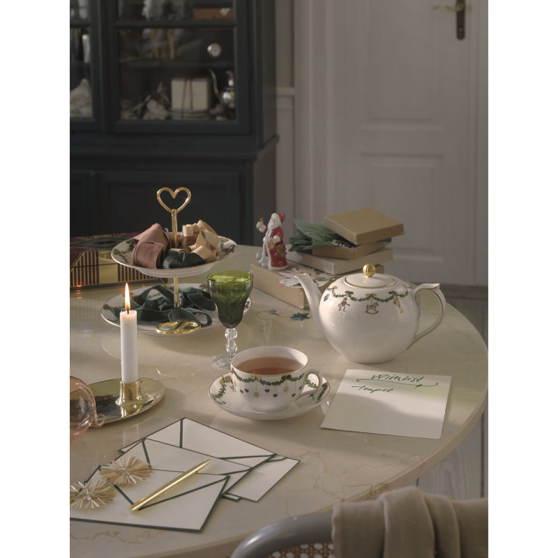 Royal Copenhagen Star Fluted Christmas Teapot