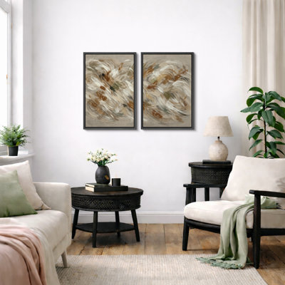 Neutre, composition abstraite, photos de salon, impression encadrée sur toile, impression sur toile
