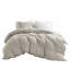 Ensemble de housse de couette pour grand lit 3 pièces gris avec mélange de lin, de coton et de rayonne pour un confort toutes saisons et un style intemporel