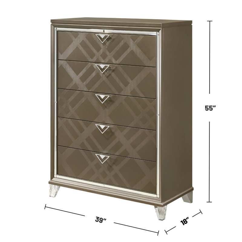 Commode 5 tiroirs l 39 po