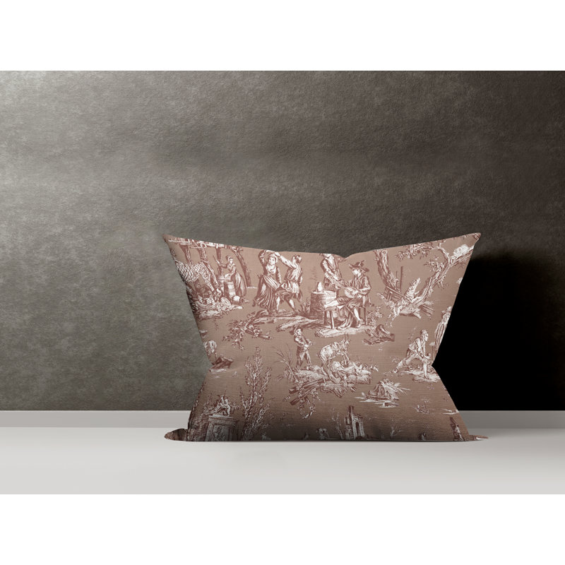  Housse et insert de coussin rectangulaire en coton Eloise, Taupe