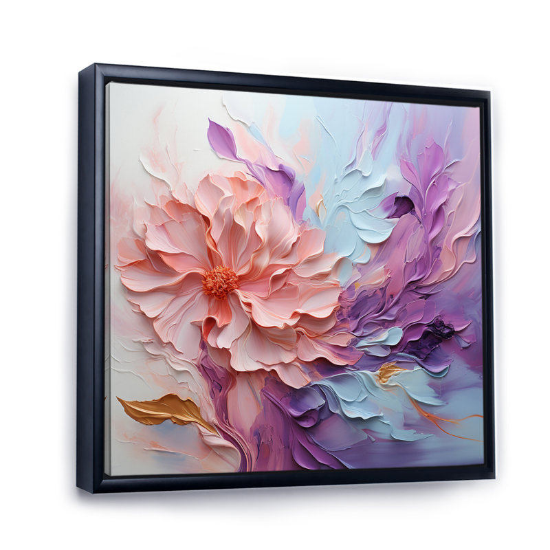 Paysage de rêve tourbillonnant sur toile, H 16 po x l 16 po x P 1 po, Cadre flottant noir