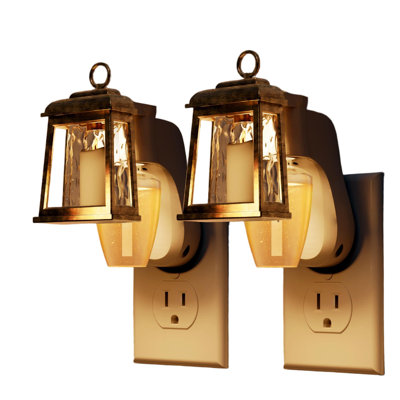 Wall Fragrance Plug In With Candle Night Light Compatible,Works Fragrance, Wall Plug Essential Nightlight(Candle/2 Pack)