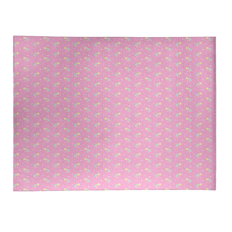 Tapis de la zone rose filante stars, Rectangle 5 pi x 7 pi