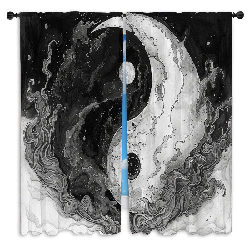 Paire de rideaux obscurcissant en polyester Norietta, L 40 po x L 52 po