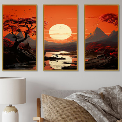 Ensemble de salon Wreath Charm In Mountain Scenery - Mountains Wall Art