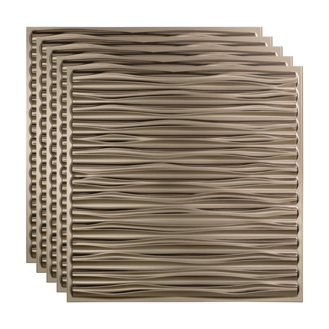 24'' L x 24'' W Embossed Vinyl Drop-In Ceiling Tile (Set of 5) Fasade 