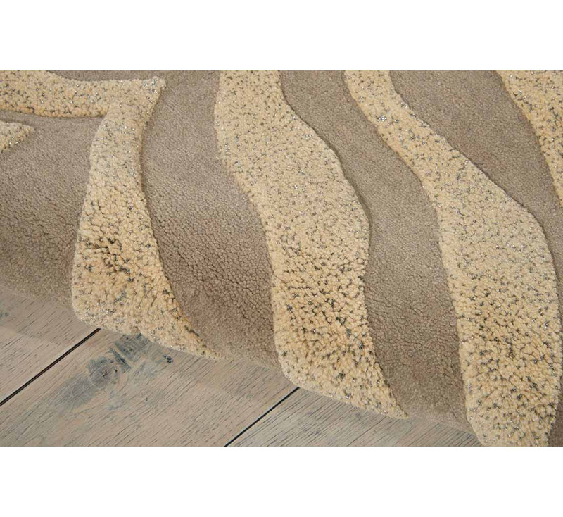 Tapis brun cendré / gris touffeté à la main à imprimé animal Toxey, Rectangle 9 pi 3 po x 13 pi