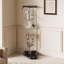 Armoire à vin d'angle en verre noir pour tous les étages-129042404