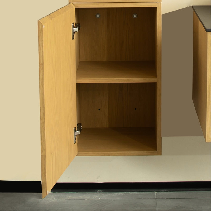 Armoire murale de salle de bain étroite 23 po - Finition chêne, matériau, installation facile, méthode étroite et fiable