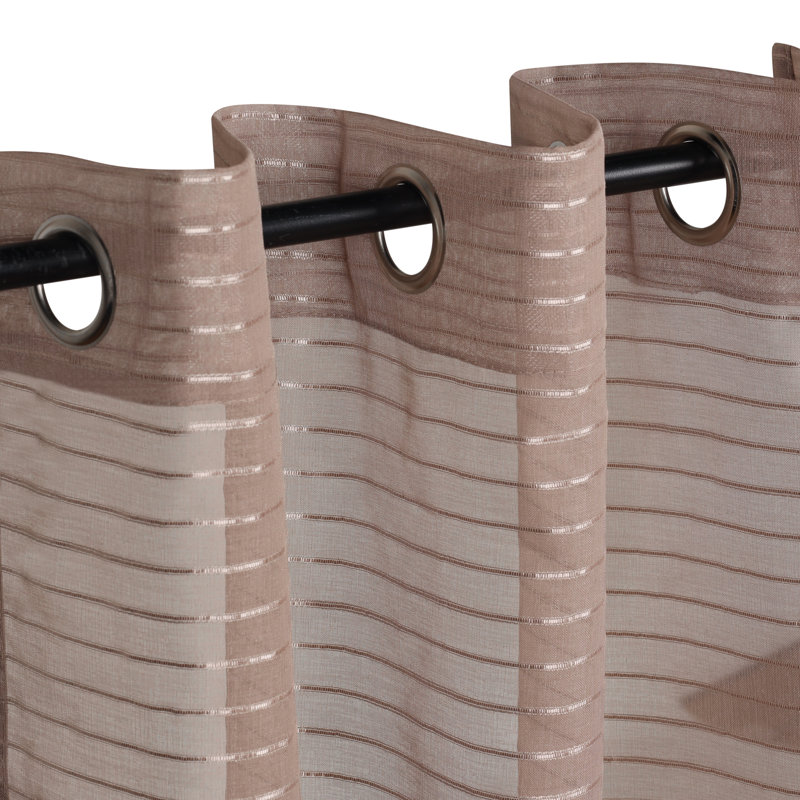 Rideaux diaphanes, Taupe, L 52 po x L 96 po
