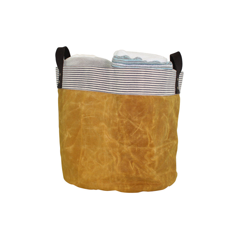 Union Rustic Fabric Bin, Yellow, Small