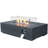 The Ember Crest Gas Concrete Fire Table Dark Gray Rectangle Propane Gas Table-1434080568